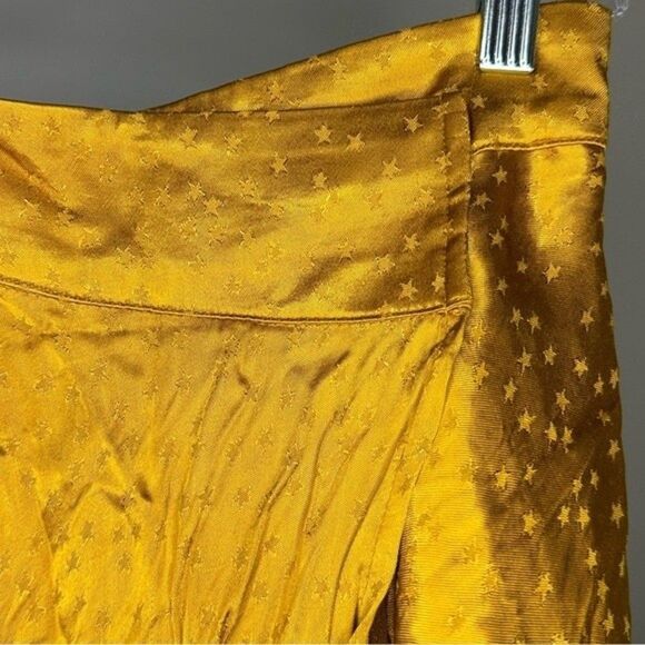 Free People Starstruck Gold Metallic Ruffle Fairy Mini Skirt Women's 4 - Picture 6 of 6